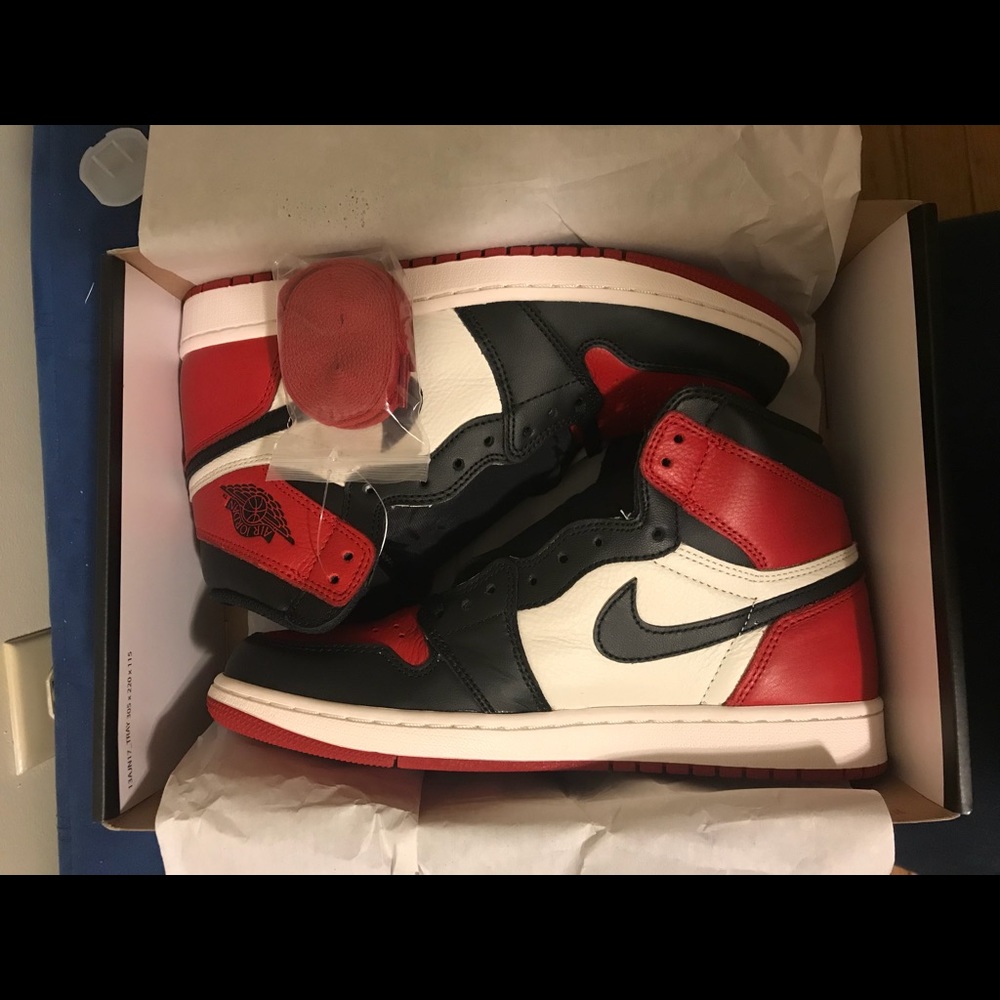 Nike Air Jordan 1 Retro OG Bred Toe Size 8.5
